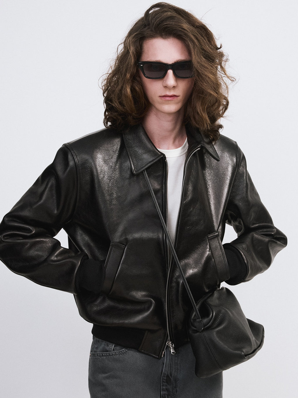 Recto - Ben Goat Leather Jumper (Black) product image 1 | TRAB K-Fashion Australia