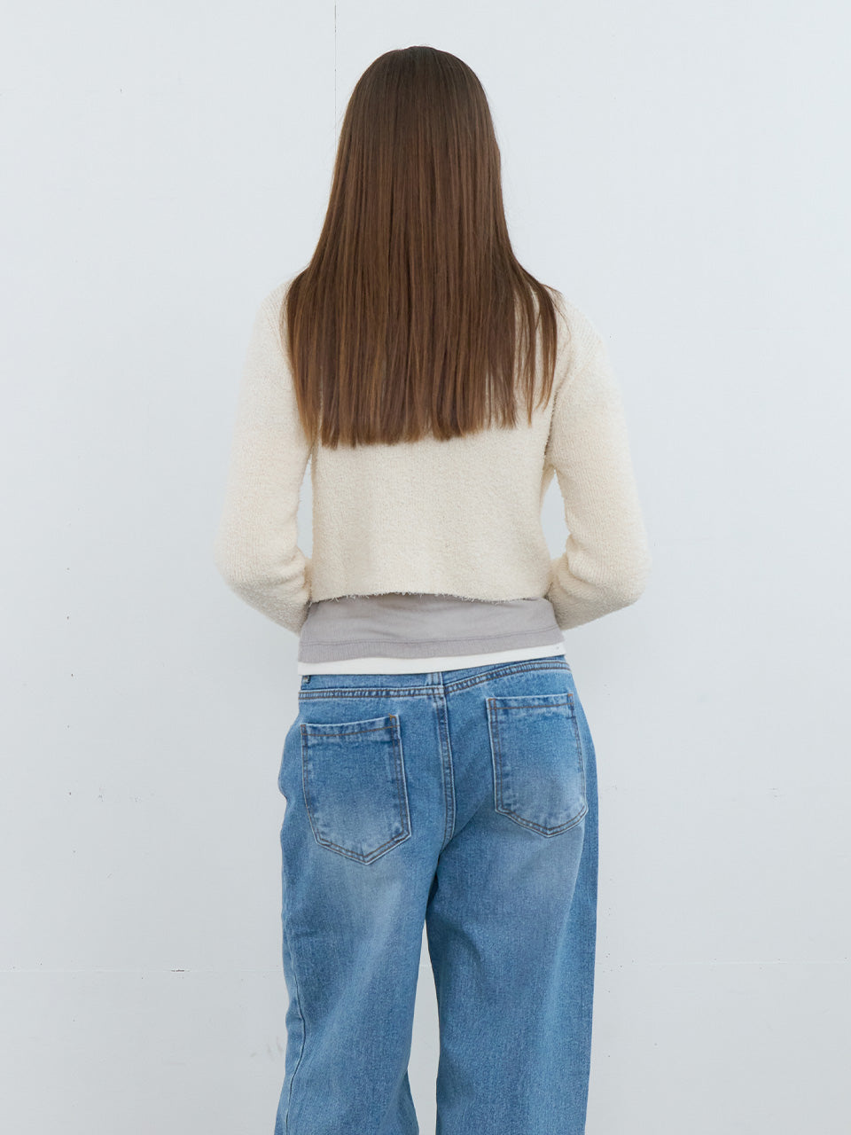 Kijun - Crochet Knit Jacket (Ivory) product image 2 | TRAB K-Fashion Australia
