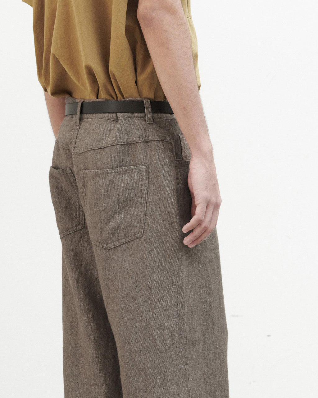 Brownyard - Boiled Wool Twill Pants (Brown) product image 4 | TRAB K-Fashion Australia