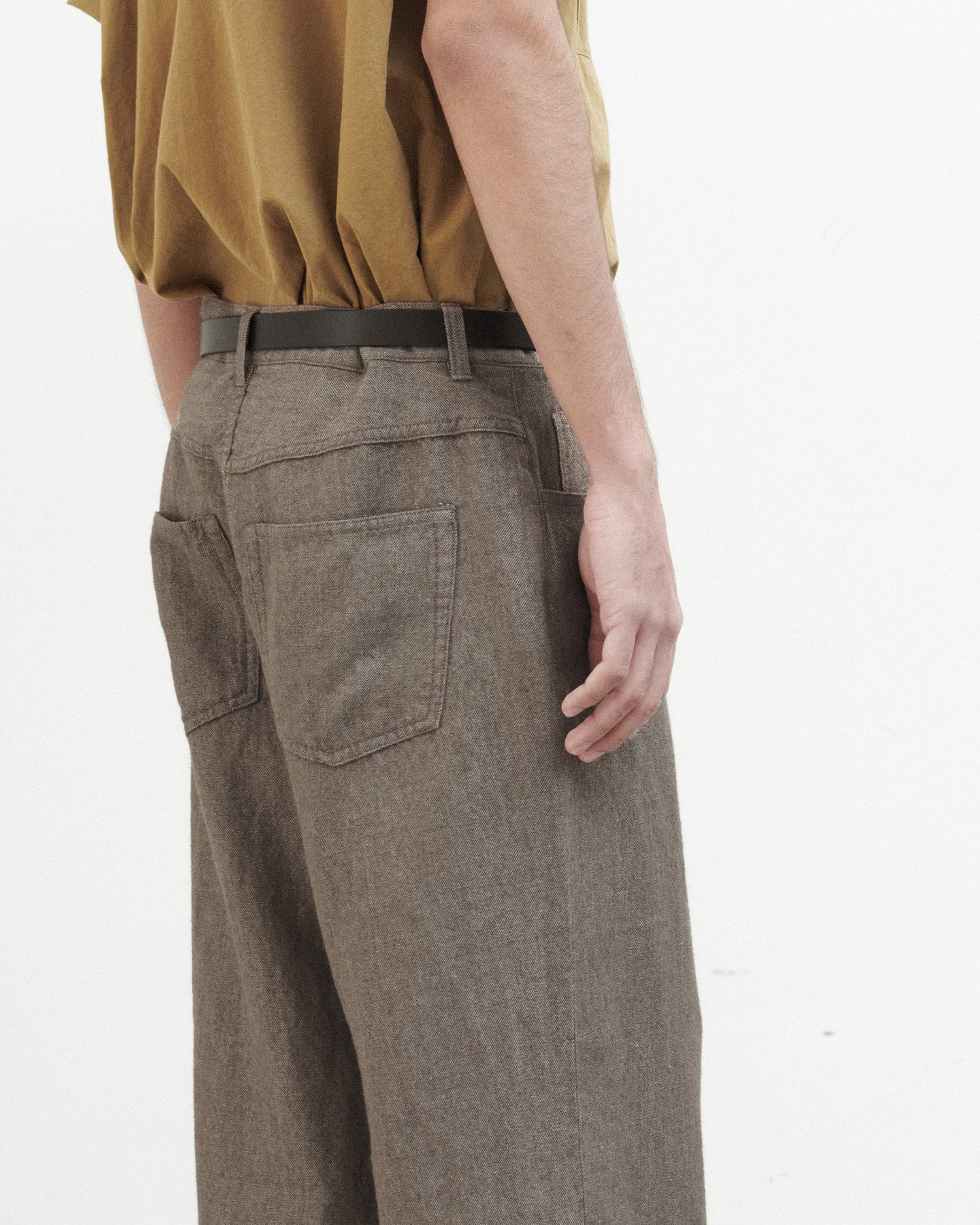 Brownyard - Boiled Wool Twill Pants (Brown) product image 4 | TRAB K-Fashion Australia