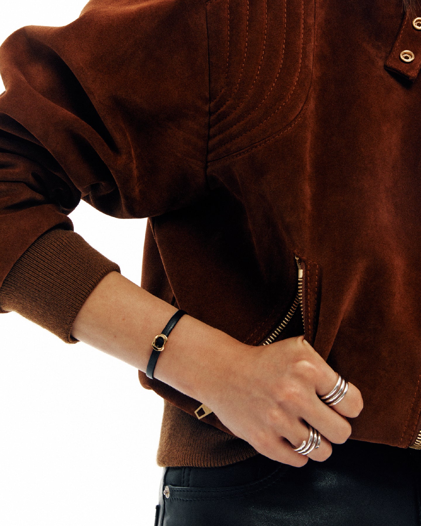 Numbering - Chain Unit Buckle Leather Bracelet #5949 product image 2 | TRAB K-Fashion Australia