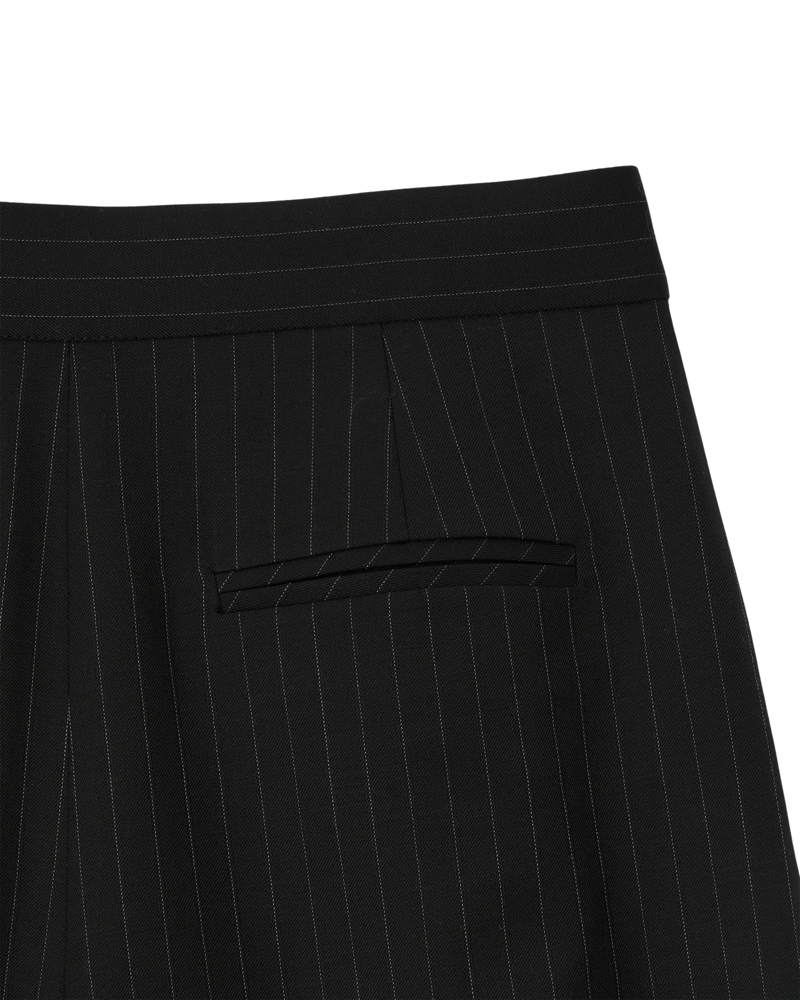 Kimhe Kim - Stripe Wool-Blend Belted Wide Leg Trousers (Black) product image 5 | TRAB K-Fashion Australia