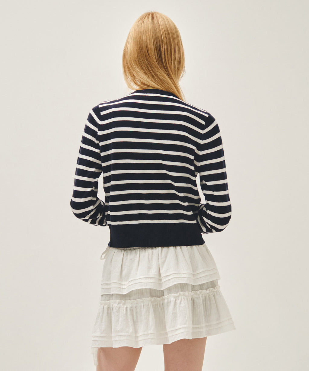 Marithe & Francois Girbaud - Basic Knit Cardigan Setup (Navy) product image 2 | TRAB K-Fashion Australia