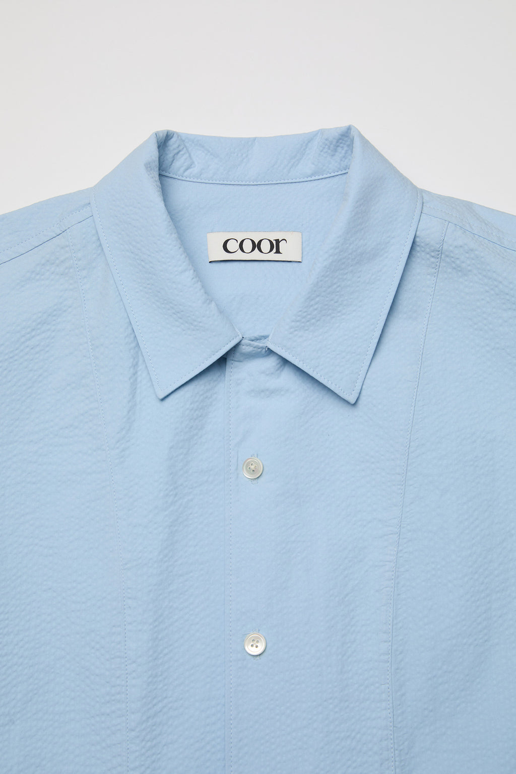 Coor - Panel Line Camp Collar Half Shirt (Sky Blue) product image 5 | TRAB K-Fashion Australia