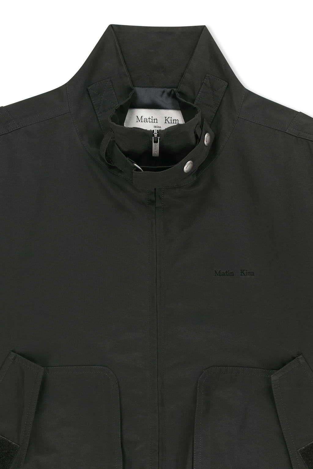 Matin Kim - Buckle High Neck Utility Jumper (Charcoal) product image 3 | TRAB K-Fashion Australia