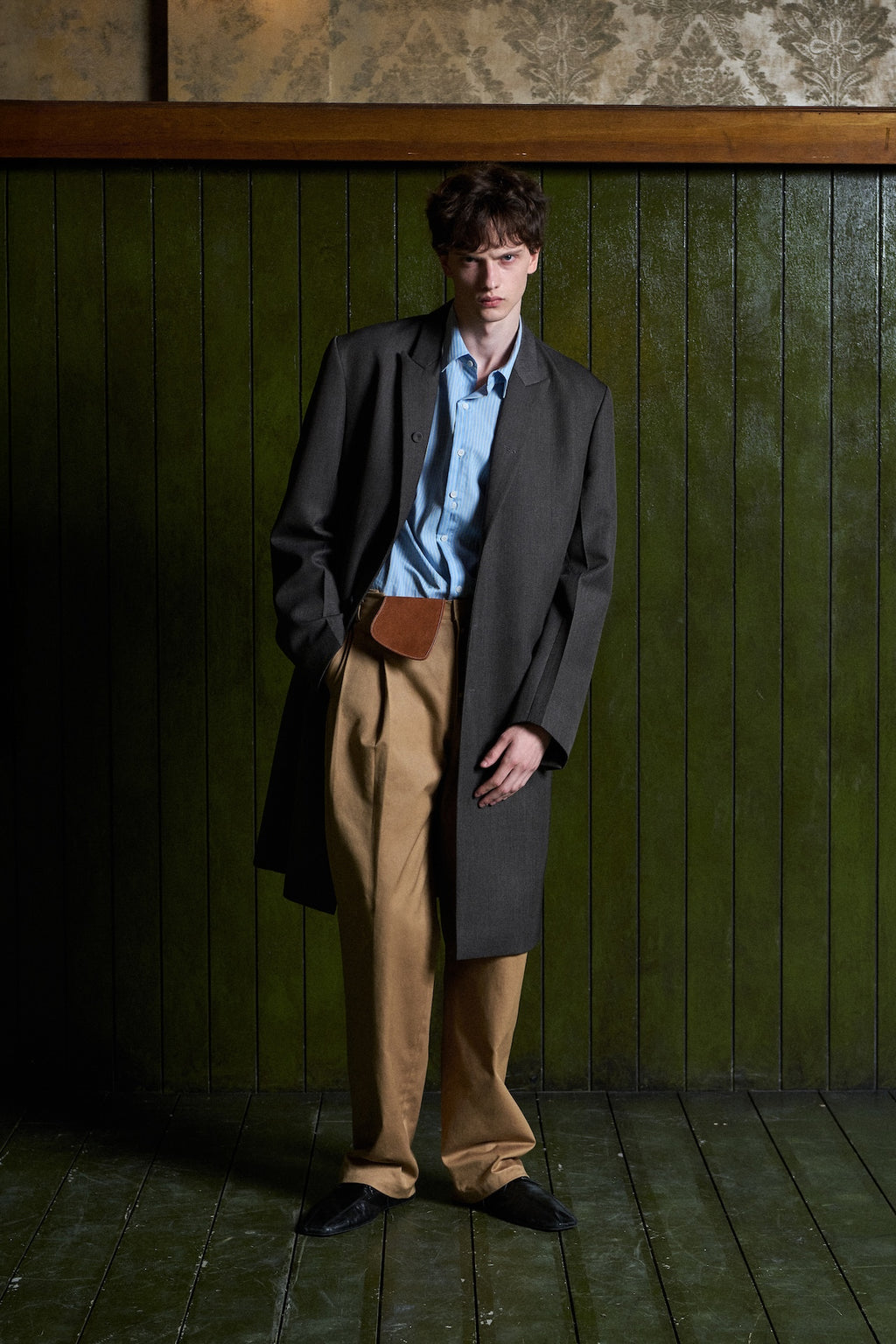 STU - Slanted 3 Button Wool Single Coat (Grey) product image 9 | TRAB K-Fashion Australia