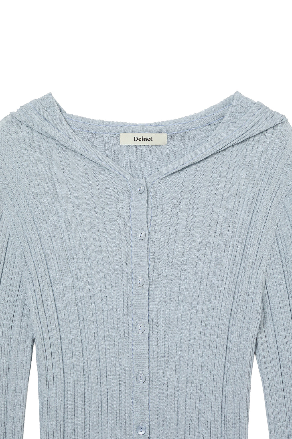 Deinet - Knit Button Hoodie Cardigan (Light Blue) product image 3 | TRAB K-Fashion Australia
