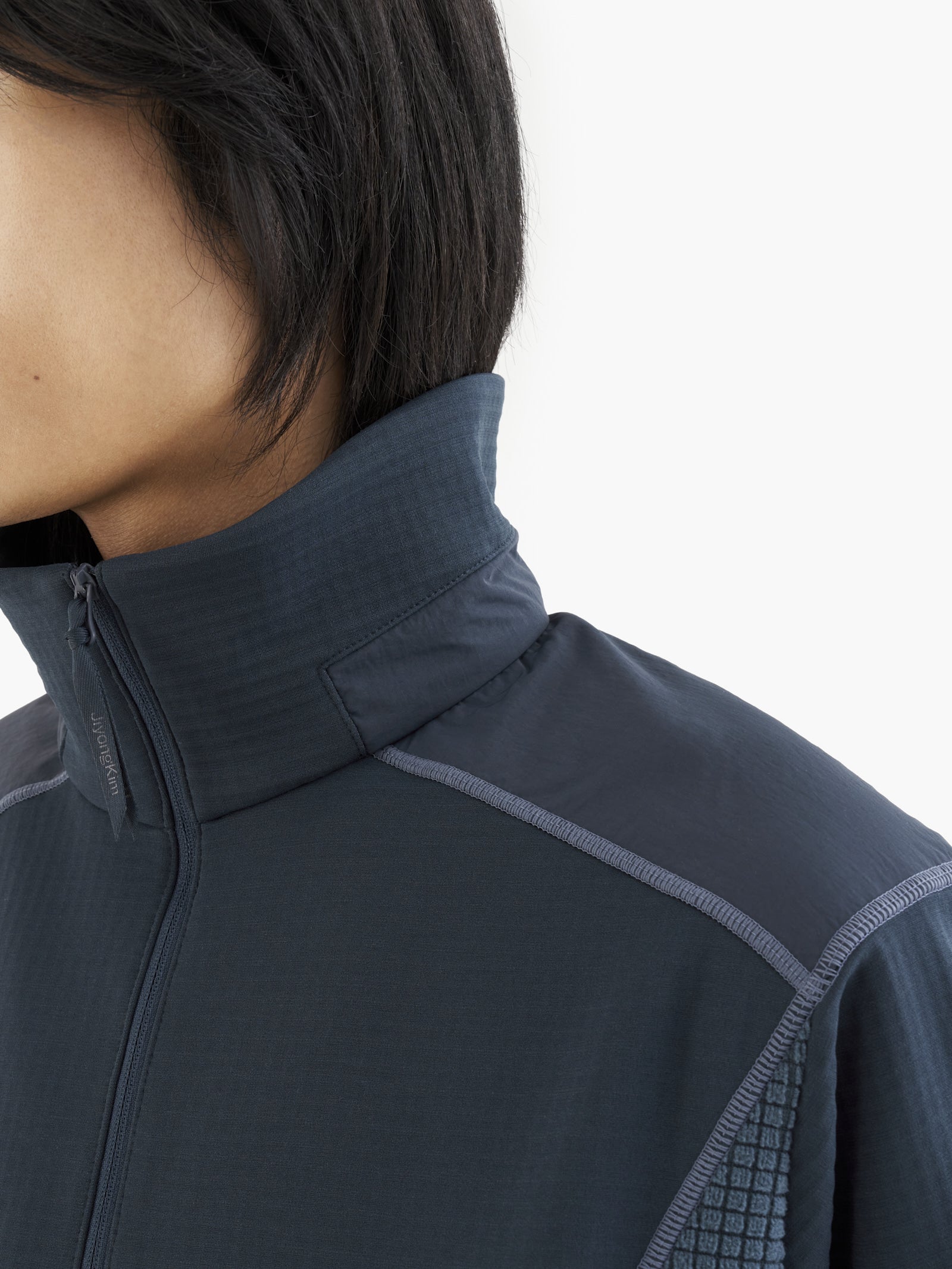 Jiyong Kim - Hooded Half Zip-Up (Navy) product image 10 | TRAB K-Fashion Australia