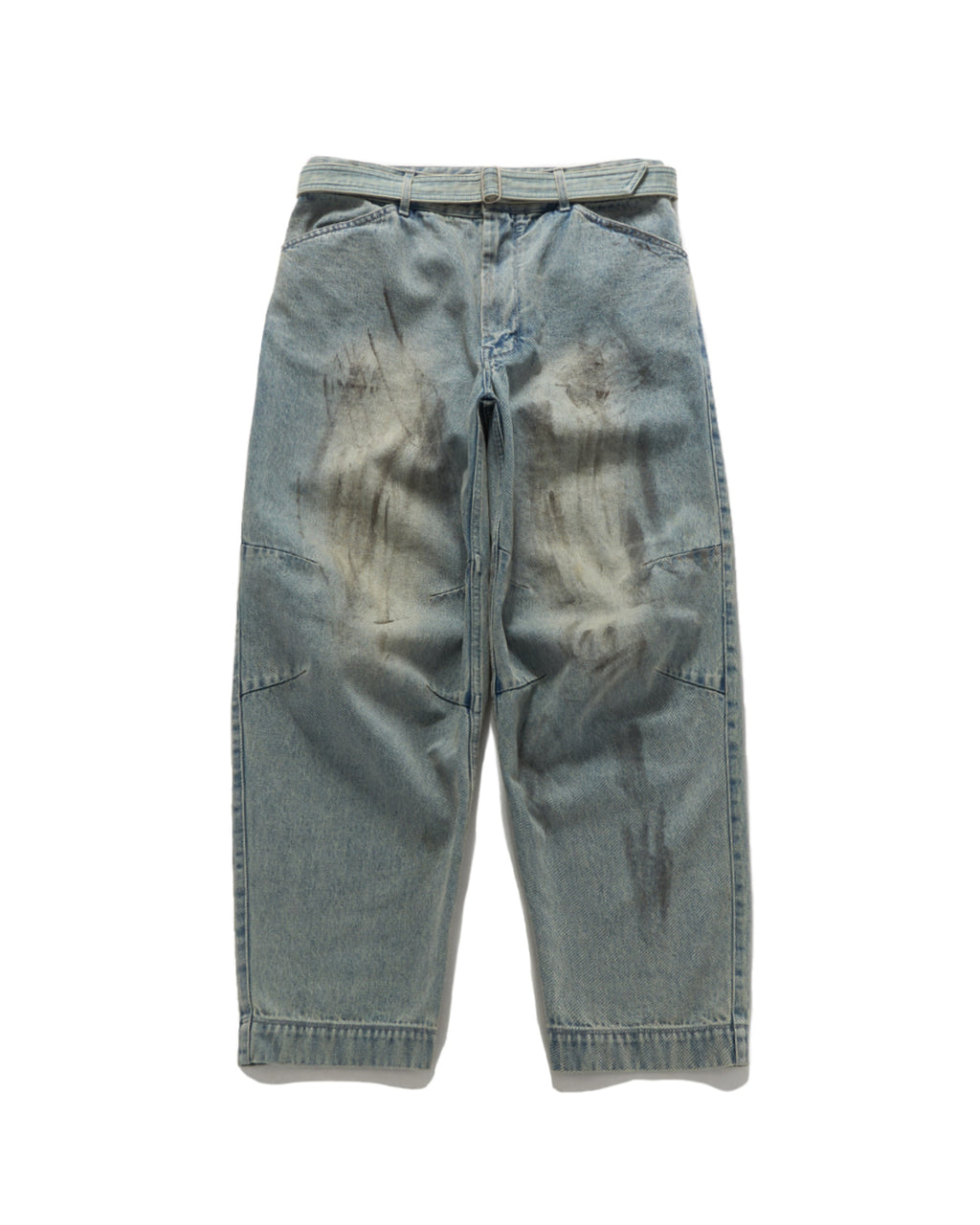 Eastlogue - Curve Knee Belted Pants (Dust Indigo) product image 5 | TRAB K-Fashion Australia