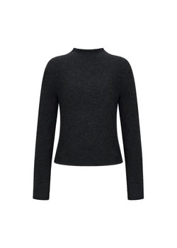 Amomento - Cashmere Half Neck Knit Top (Charcoal) product image 2 | TRAB K-Fashion Australia