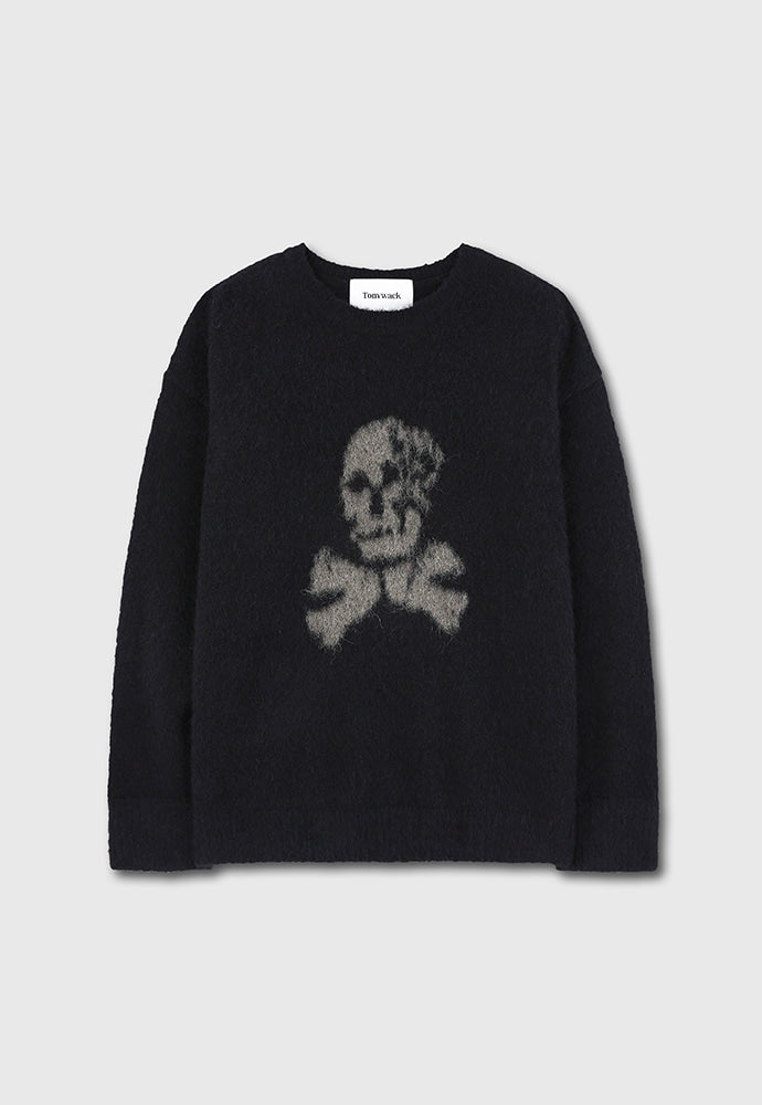 Tonywack - Brushed Alpaca Cranial Bone Sweater (Black) product image 7 | TRAB K-Fashion Australia