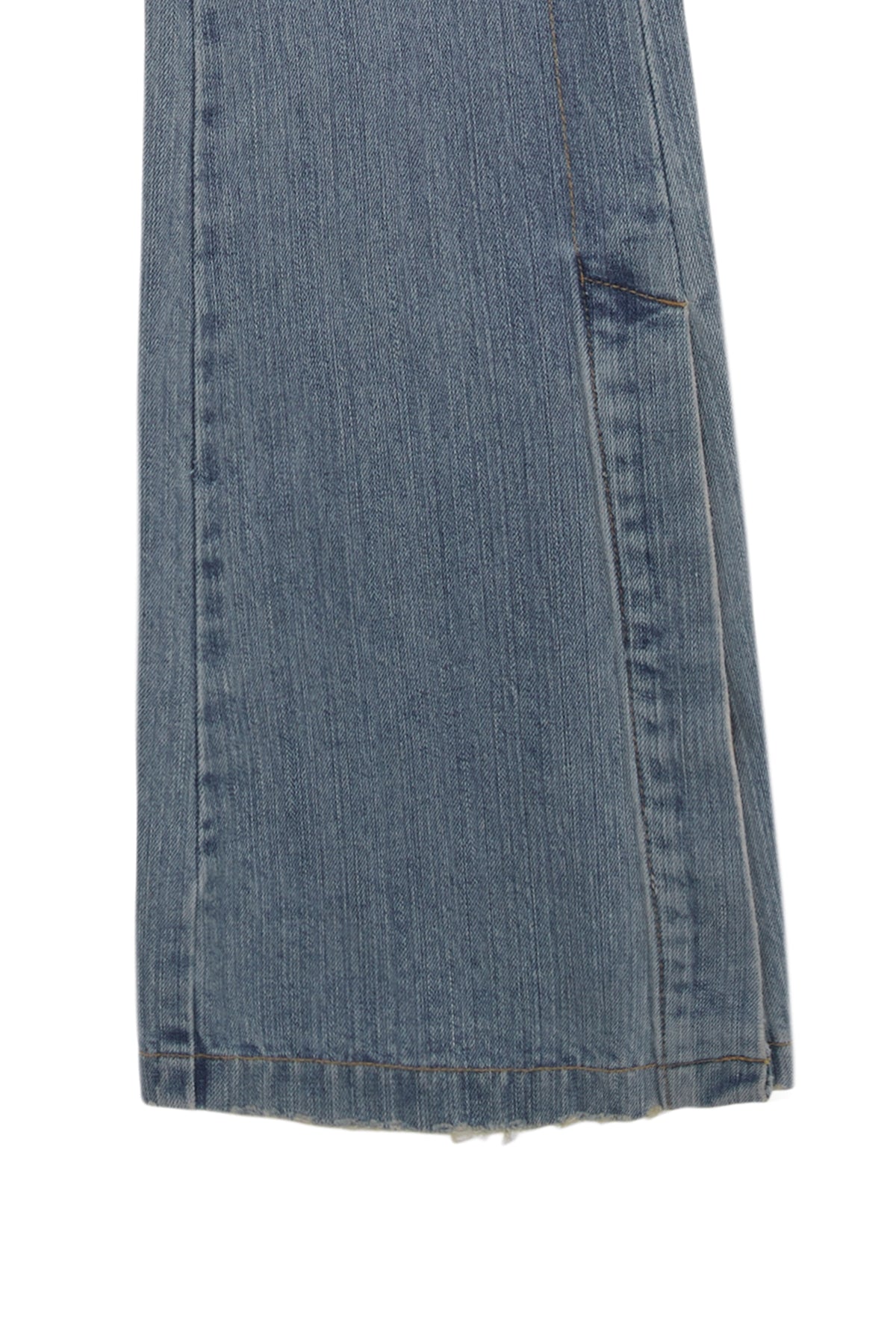 Matin Kim - Side Snap Boots Cut Denim Pants (Blue) product image 4 | TRAB K-Fashion Australia