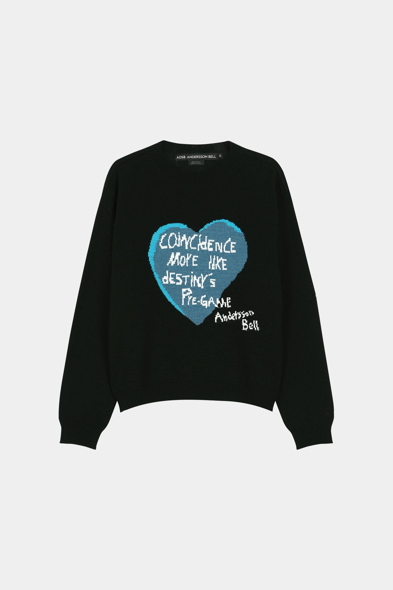 Andersson Bell - Girl's Heart Message Crew-Neck Sweater (Black) product image 8 | TRAB K-Fashion Australia
