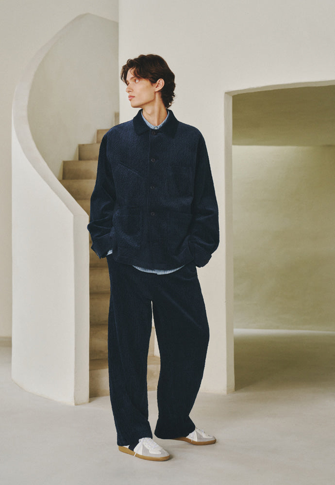 Art if acts - Corduroy French Work Jacket (Dark Navy) product image 4 | TRAB K-Fashion Australia