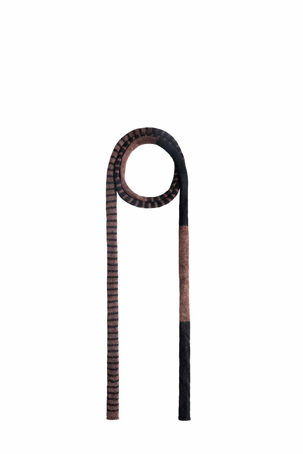 Matin Kim - Multi Stripe Alpaca Blended Muffler (Brown) product image 1 | TRAB K-Fashion Australia