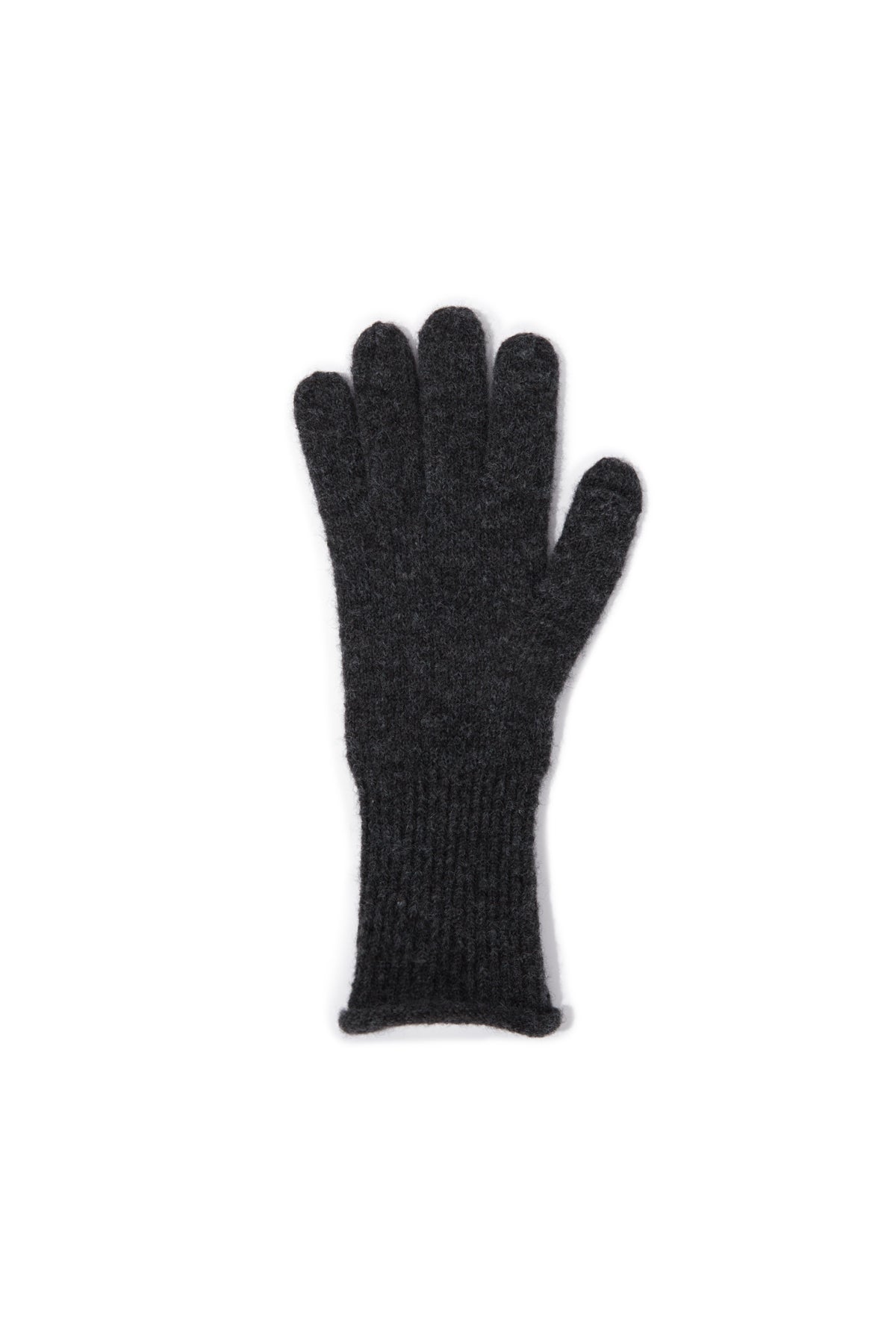 Matin Kim - Finger Hole Knit Gloves (Charcoal) product image 3 | TRAB K-Fashion Australia