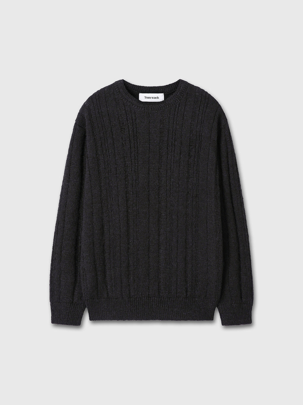 Tonywack - Kid Mohair Distressed Ribbed Sweater (Black) product image 7 | TRAB K-Fashion Australia
