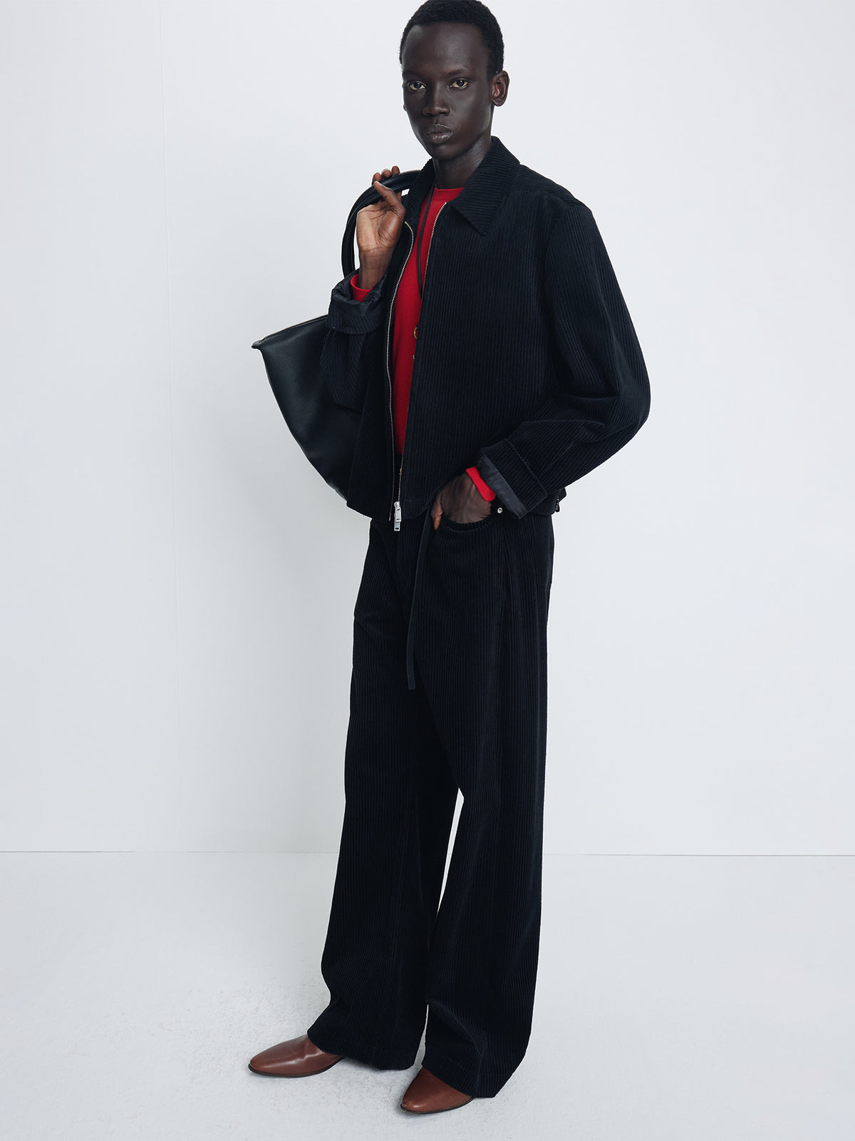 Tonywack - Corduroy Concealed Zip Jacket (Midnight) product image 2 | TRAB K-Fashion Australia