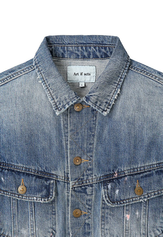 Art if acts - Painted Denim Trucker (Used Light Blue) product image 9 | TRAB K-Fashion Australia