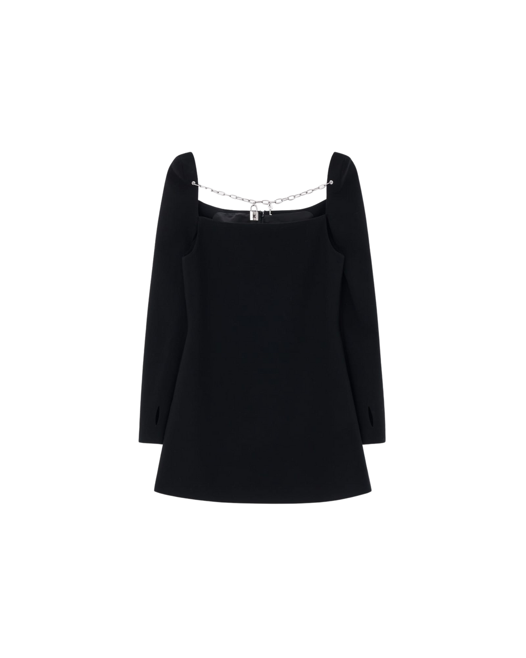 Kimhe Kim - Chain Detailed Sqaure Neck Mini Dress (Black) product image 5 | TRAB K-Fashion Australia