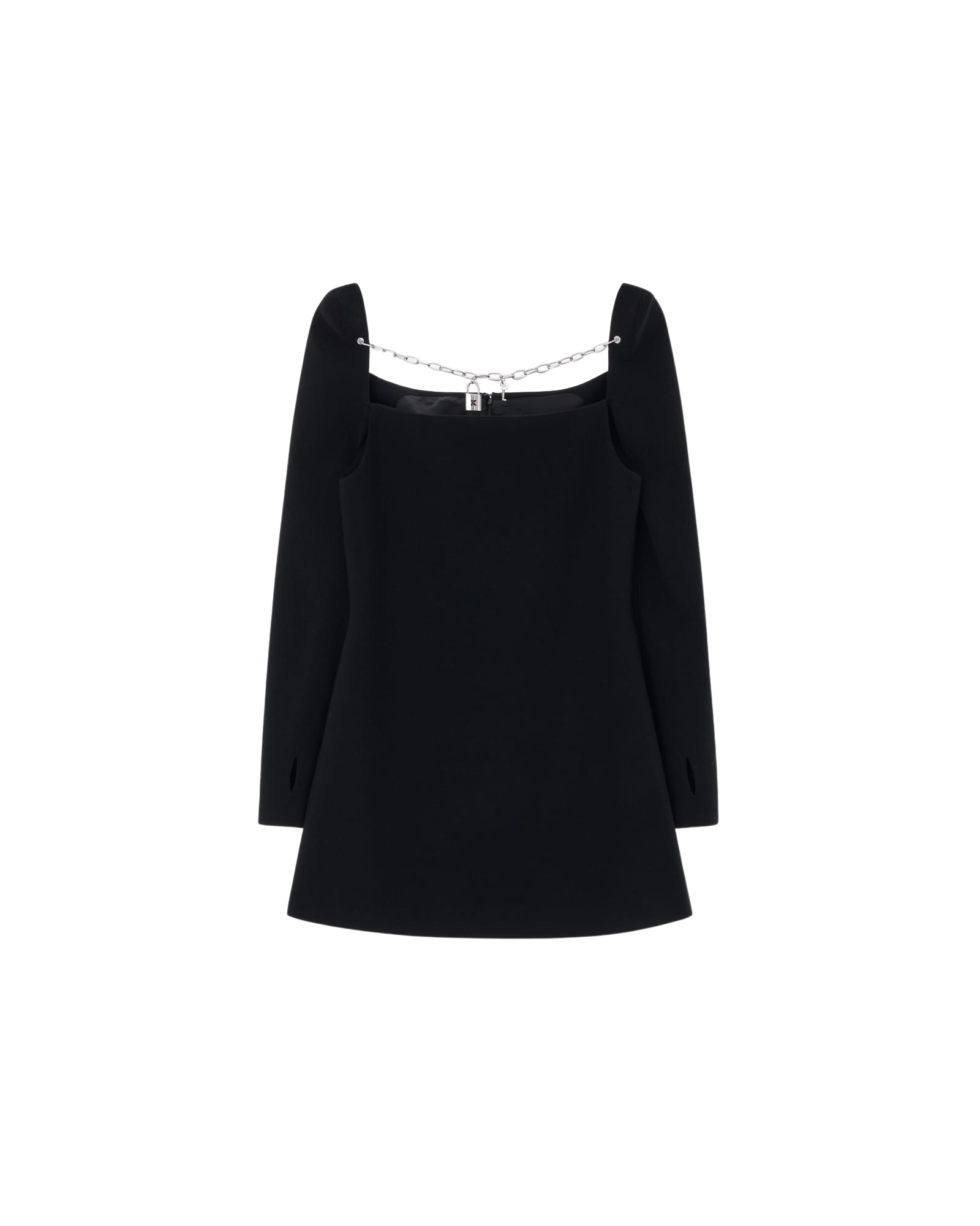 Kimhe Kim - Chain Detailed Sqaure Neck Mini Dress (Black) product image 5 | TRAB K-Fashion Australia