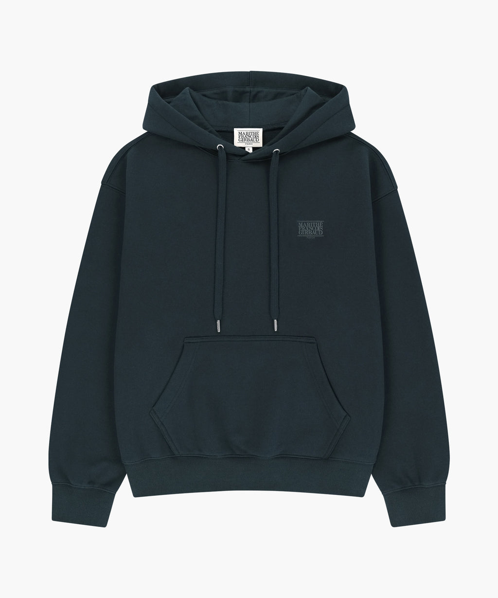 Marithe & Francois Girbaud - Small Classic Logo Oversized Hoodie (brushed) (Dark Green) product image 5 | TRAB K-Fashion Australia