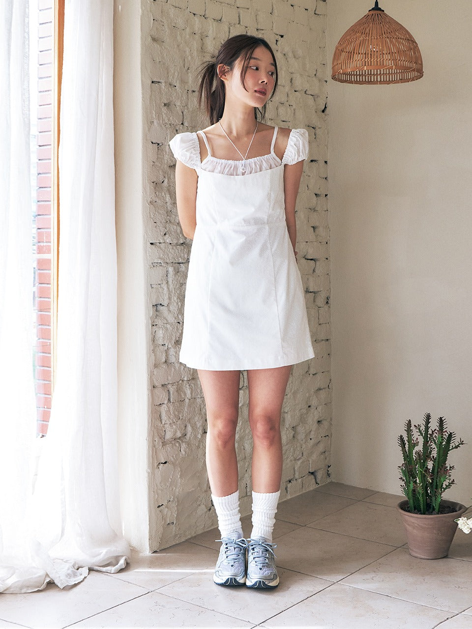 Margarin Fingers - Tiny Flower One Piece (White) product image 1 | TRAB K-Fashion Australia
