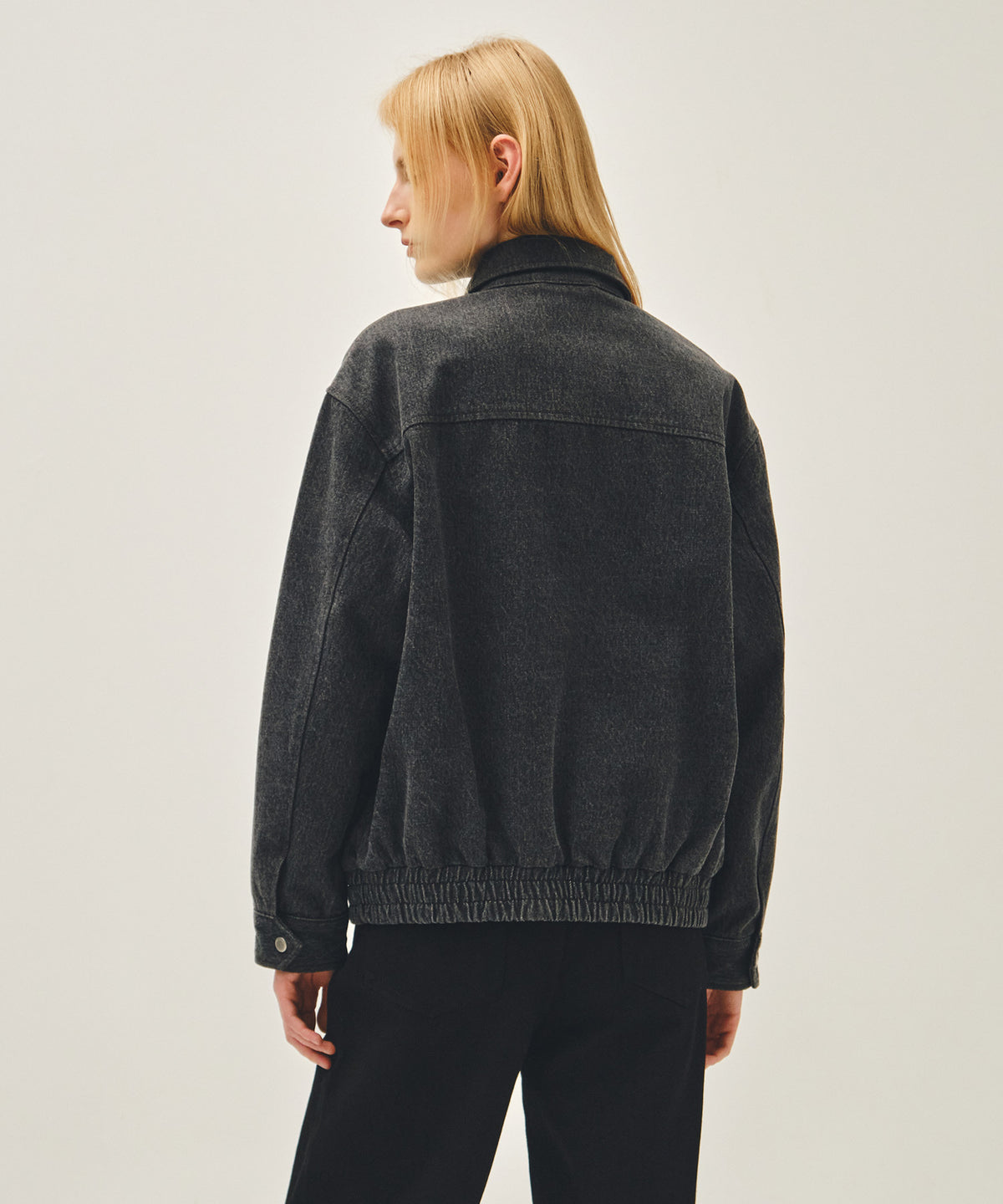 Marithe & Francois Girbaud - Denim Harrington Jacket (Gray) product image 3 | TRAB K-Fashion Australia