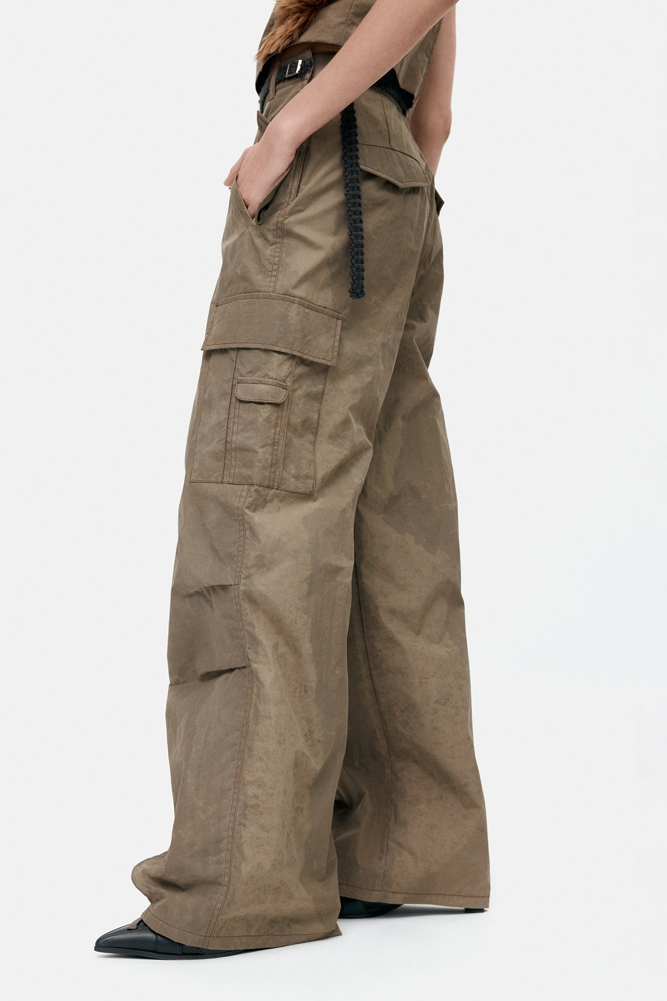 Andersson Bell - Cargo Wrap Pants (Taupe) product image 6 | TRAB K-Fashion Australia