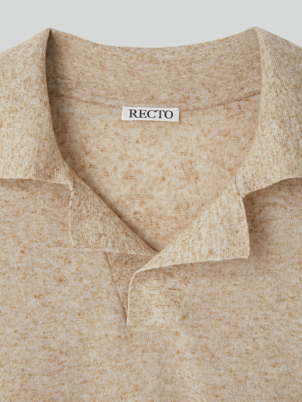 Recto - Linen Blend Polo Top (Oatmeal) product image 7 | TRAB K-Fashion Australia