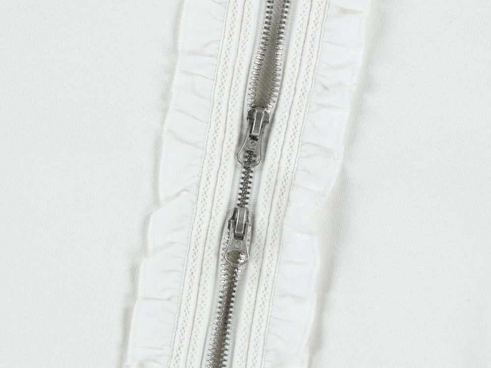 Coyseio - Ruffle Lace Hood Zip-Up (White) product image 14 | TRAB K-Fashion Australia