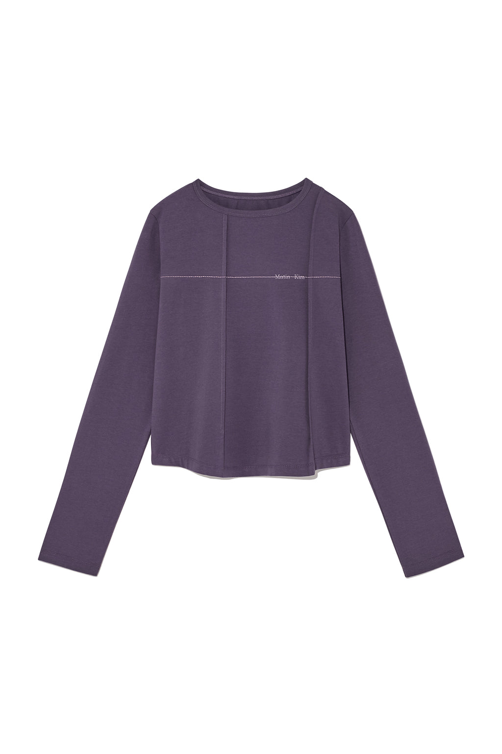 Matin Kim - Tuck Detail Small Logo Top (Purple) product image 1 | TRAB K-Fashion Australia