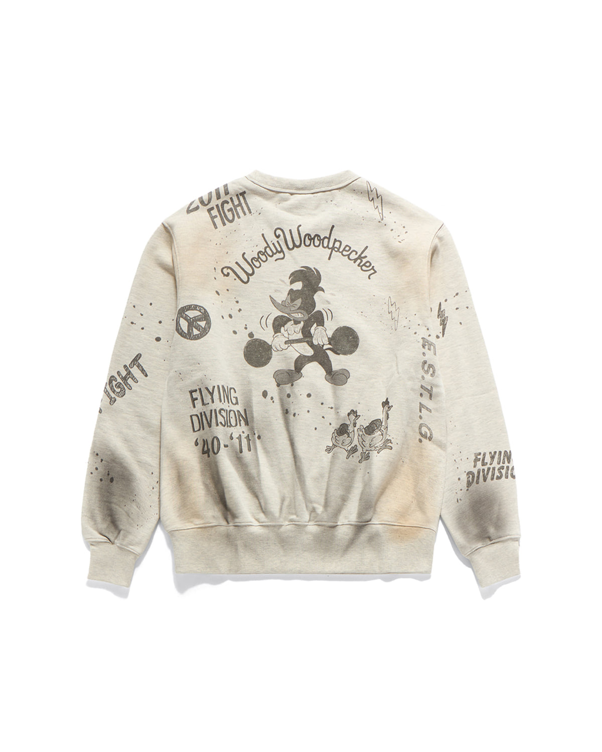Eastlogue - Vintage Woody Doodle Sweat Shirts (Oatmeal) product image 2 | TRAB K-Fashion Australia
