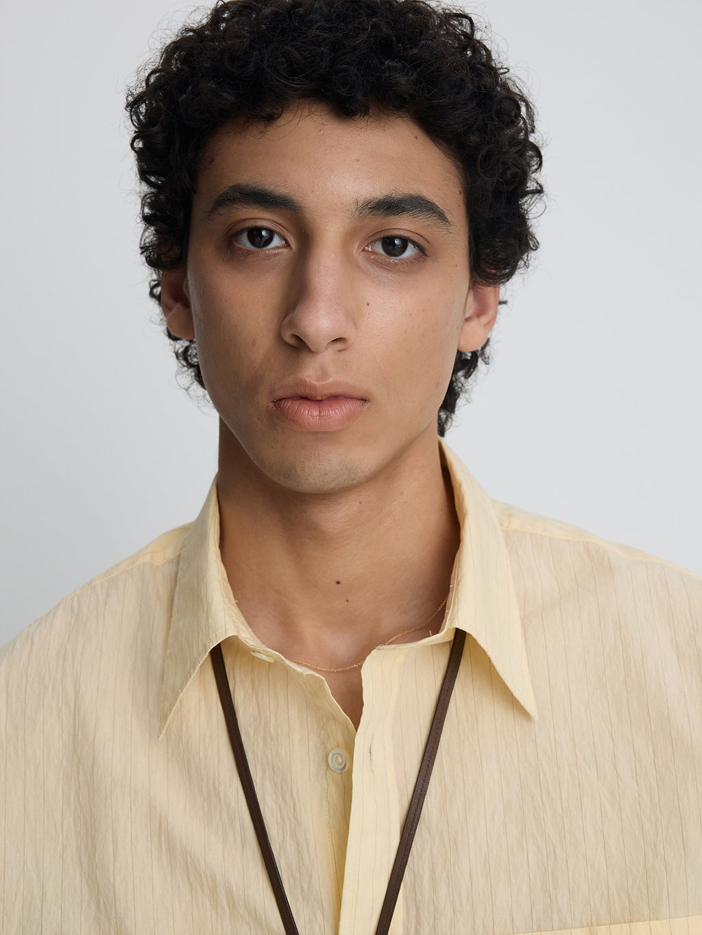 Tonywack - Pinstriped Cotton Blend Shirt (Pale Yellow) product image 9 | TRAB K-Fashion Australia