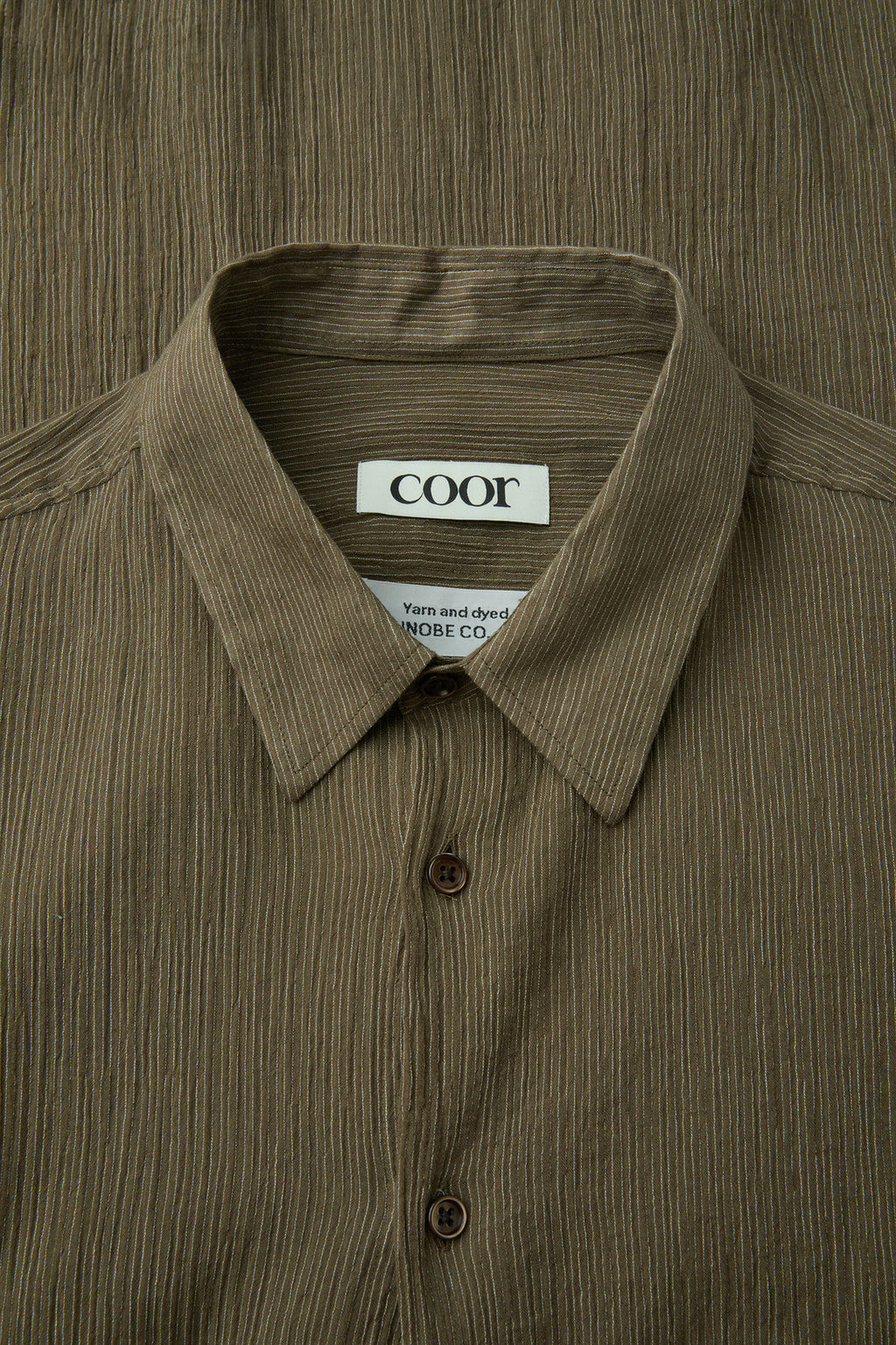 Coor - Stripe See-Through Cotton Shirt (Brown) product image 5 | TRAB K-Fashion Australia