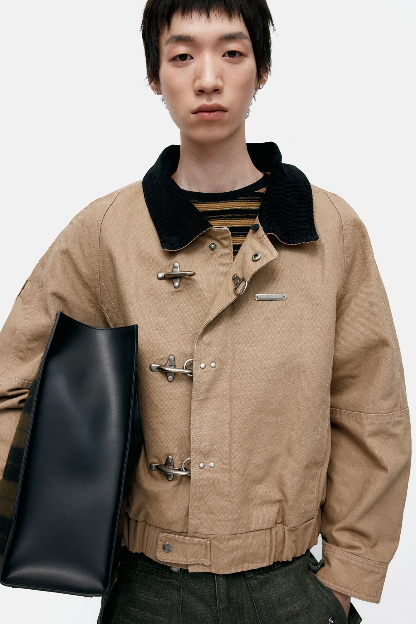 Andersson Bell - Unisex Ortega Washed Cotton Jacket (Beige) product image 4 | TRAB K-Fashion Australia