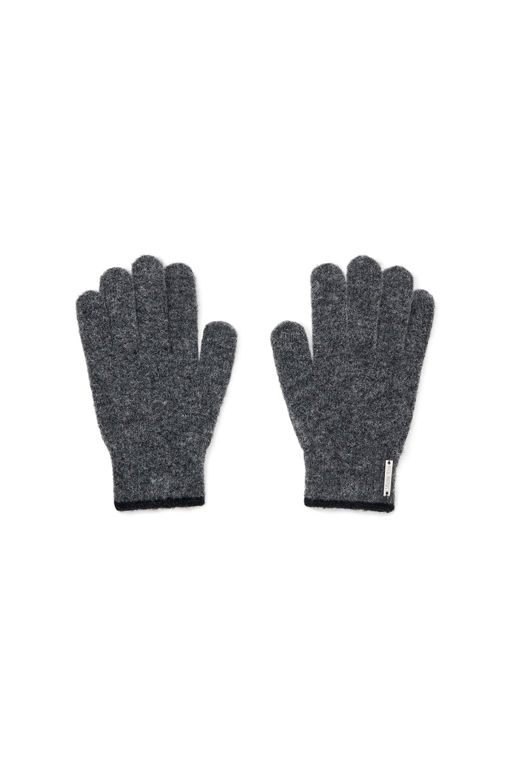 Matin Kim - Boucle Knit Gloves (Charcoal) product image 1 | TRAB K-Fashion Australia
