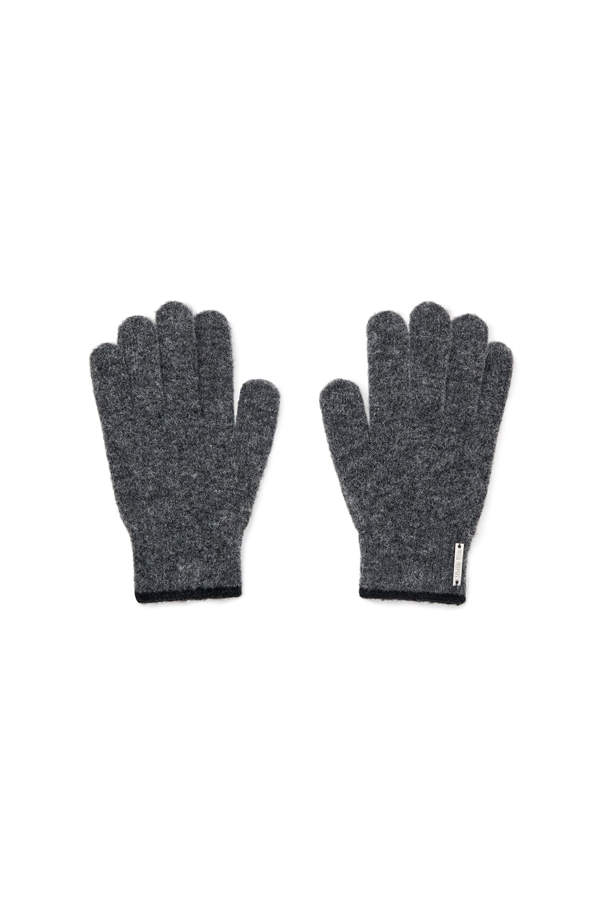 Matin Kim - Boucle Knit Gloves (Charcoal) product image 1 | TRAB K-Fashion Australia
