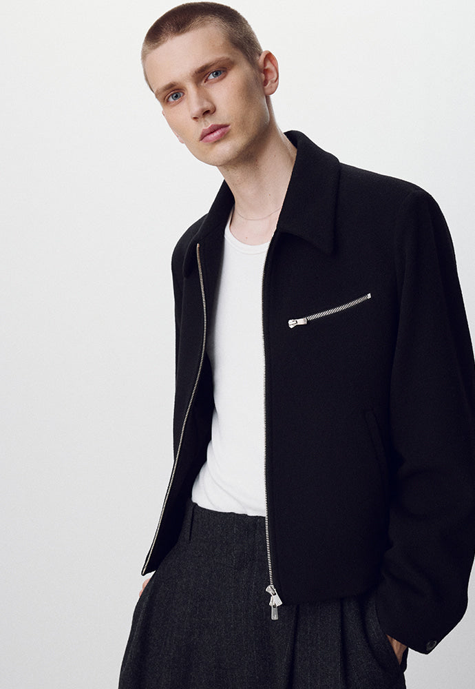 Tonywack - Cashmere Chest Zip Berlin Jacket (Black) product image 4 | TRAB K-Fashion Australia