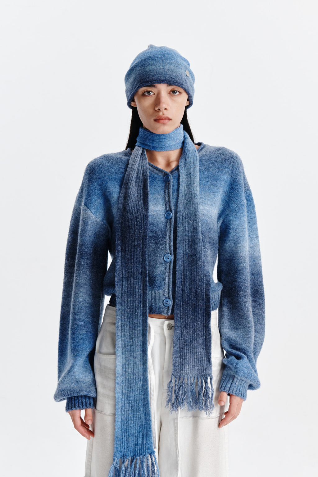 Matin Kim - Cozy Gradation Cardigan (Navy) product image 5 | TRAB K-Fashion Australia