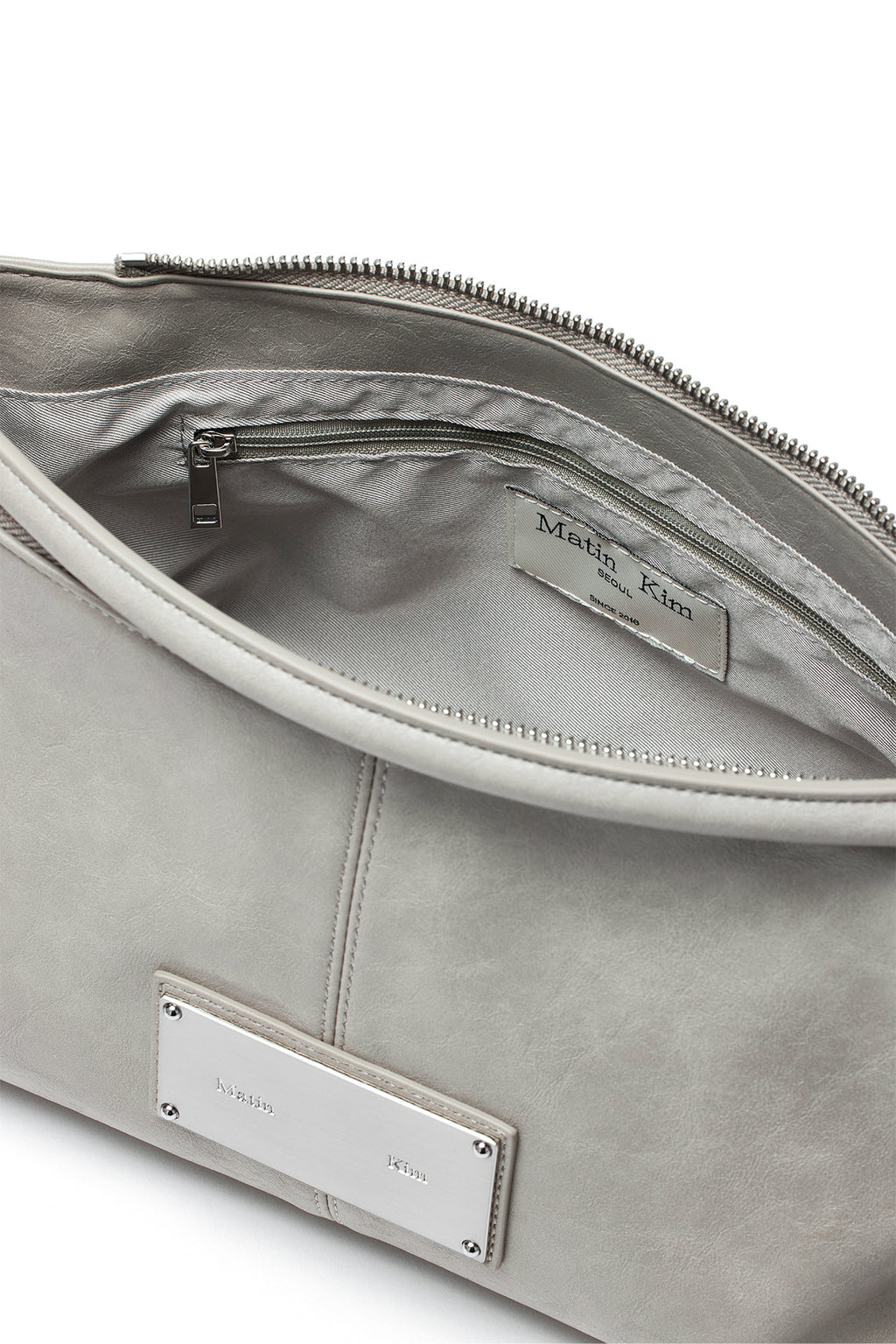 Matin Kim - Side Zipper Two Way Bag (Grey) product image 4 | TRAB K-Fashion Australia
