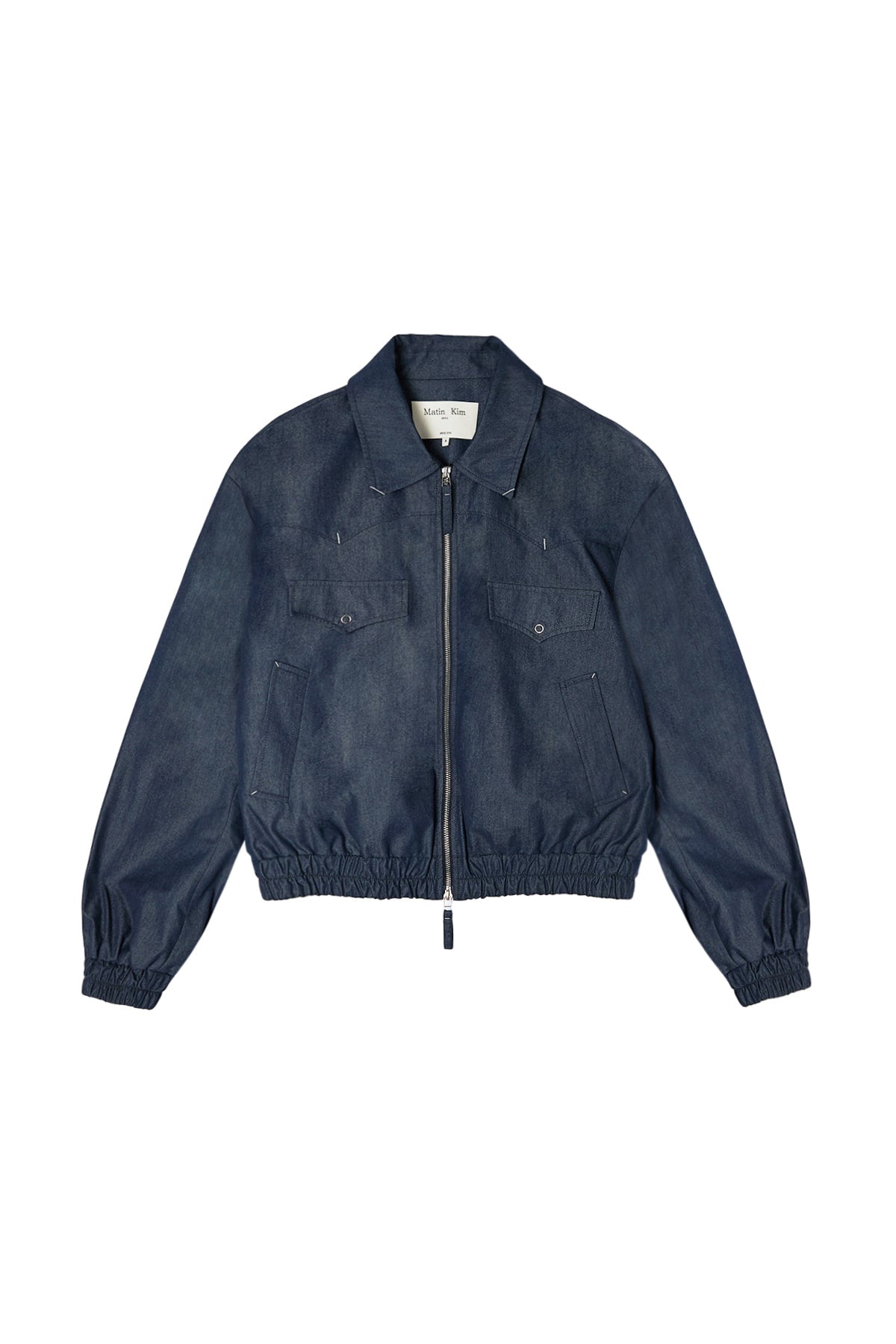 Matin Kim - Western Detail Denim Like Blouson (Navy) product image 1 | TRAB K-Fashion Australia