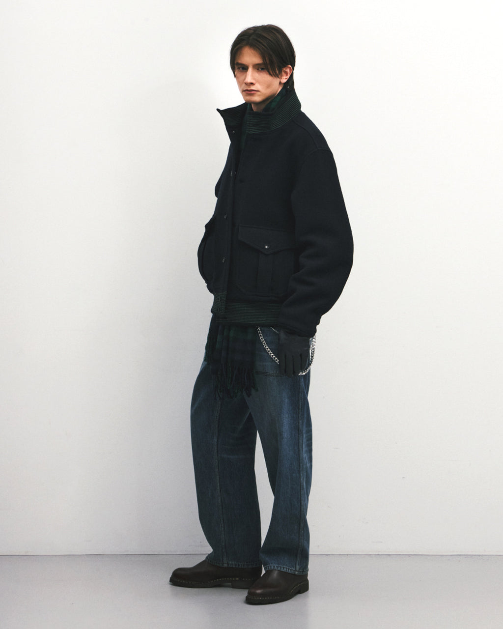 Eastlogue - Tender Blouson Jacket (D.navy Wool) product image 4 | TRAB K-Fashion Australia