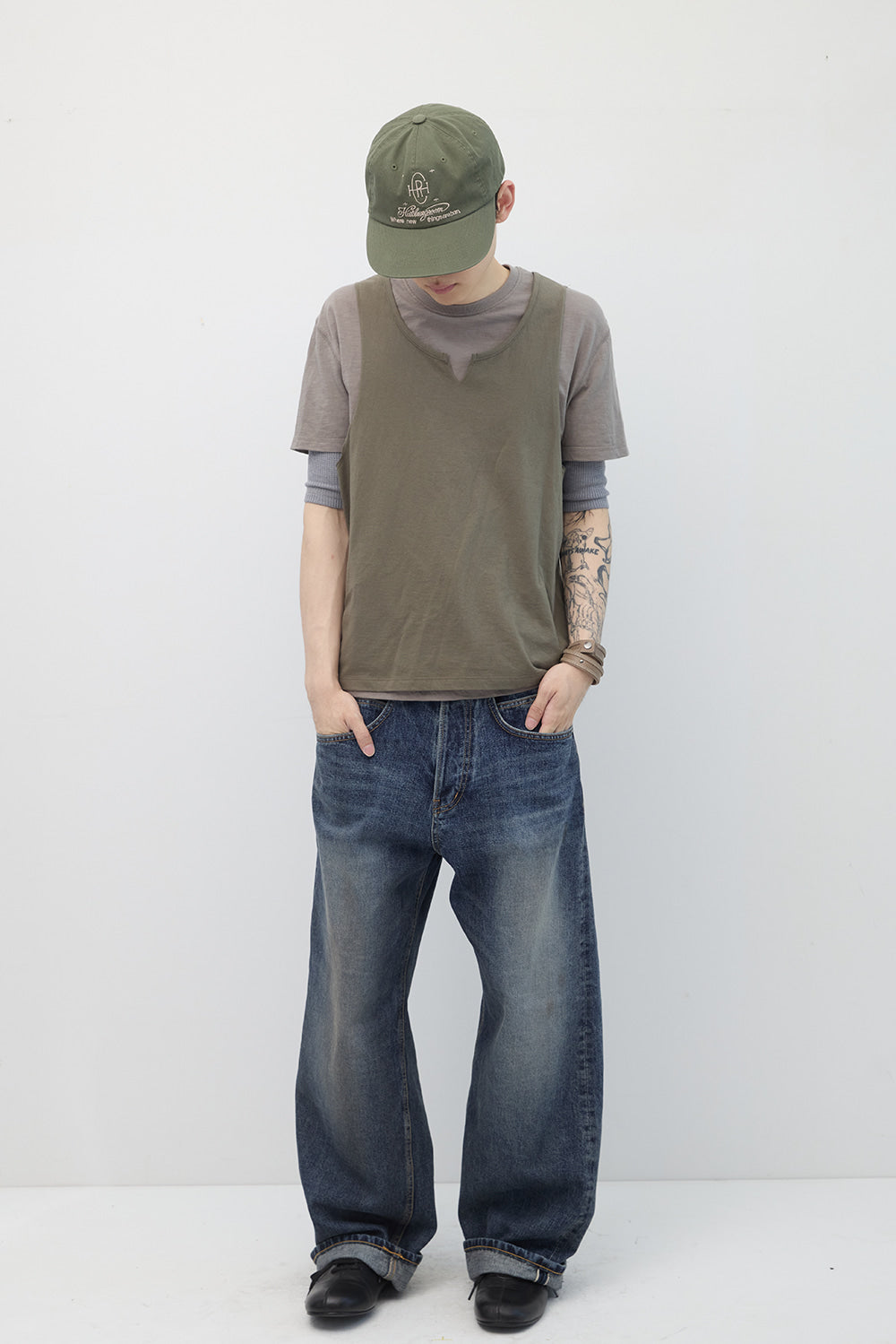 Hatchingroom - Logo Cap (Washed Khaki) product image 10 | TRAB K-Fashion Australia