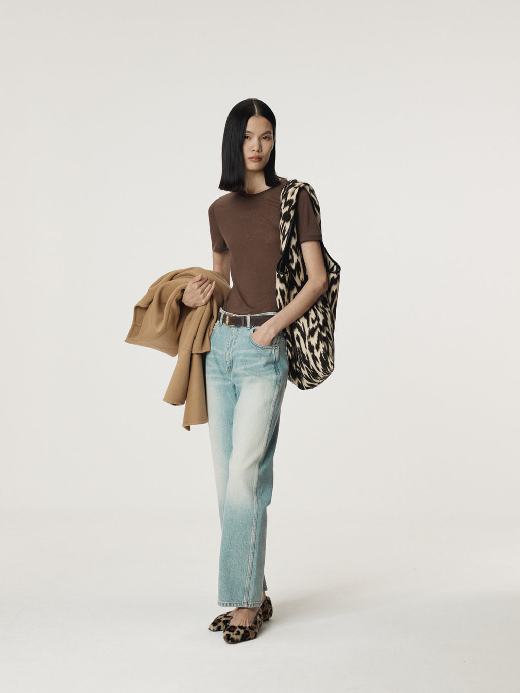 Recto - Semi Flare Denim Pants (Light Blue) product image 2 | TRAB K-Fashion Australia