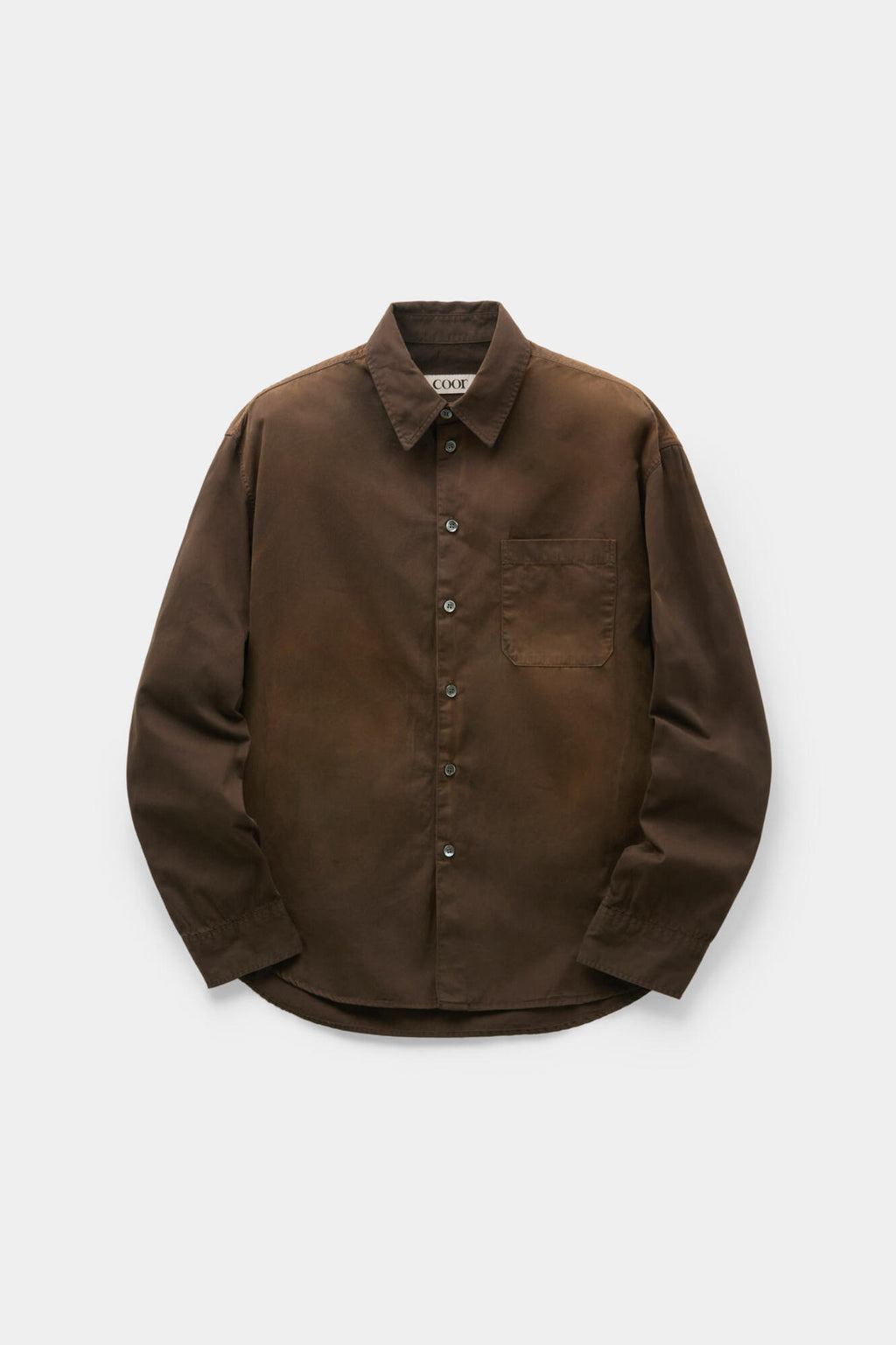 Coor - Washed Dyed Sun Faded Shirt (Washed Brown) product image 1 | TRAB K-Fashion Australia