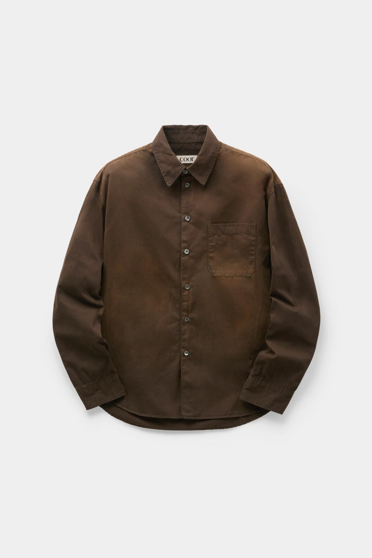 Coor - Washed Dyed Sun Faded Shirt (Washed Brown) product image 1 | TRAB K-Fashion Australia