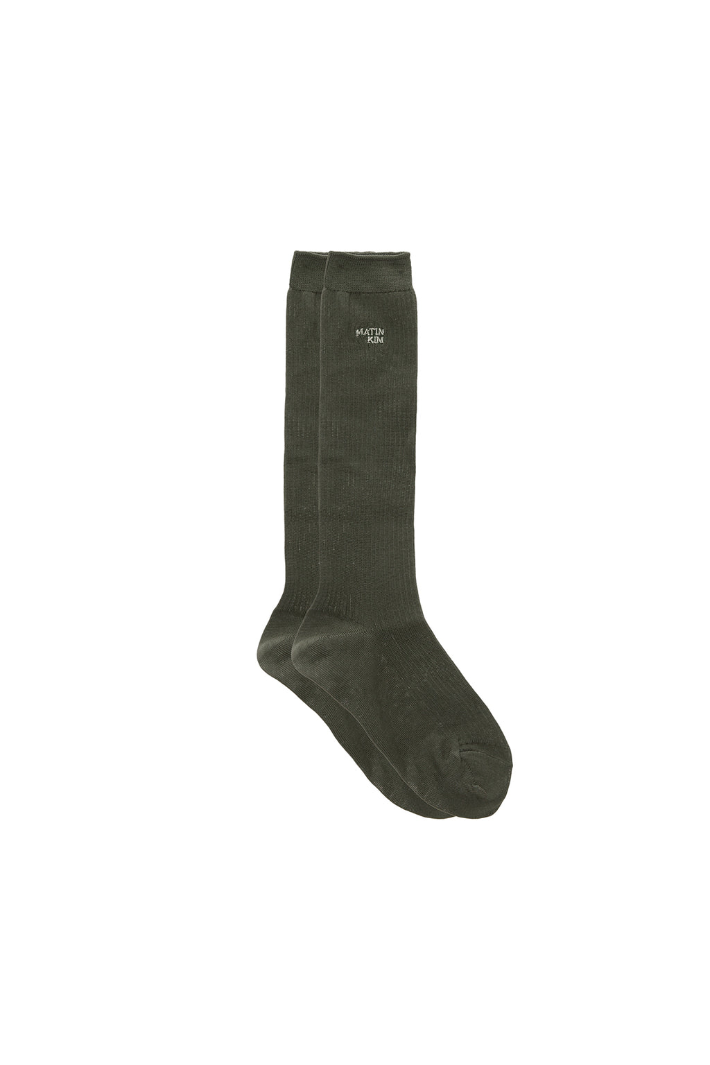 Matin Kim - Small Logo Silket Half Socks (Khaki) product image 4 | TRAB K-Fashion Australia