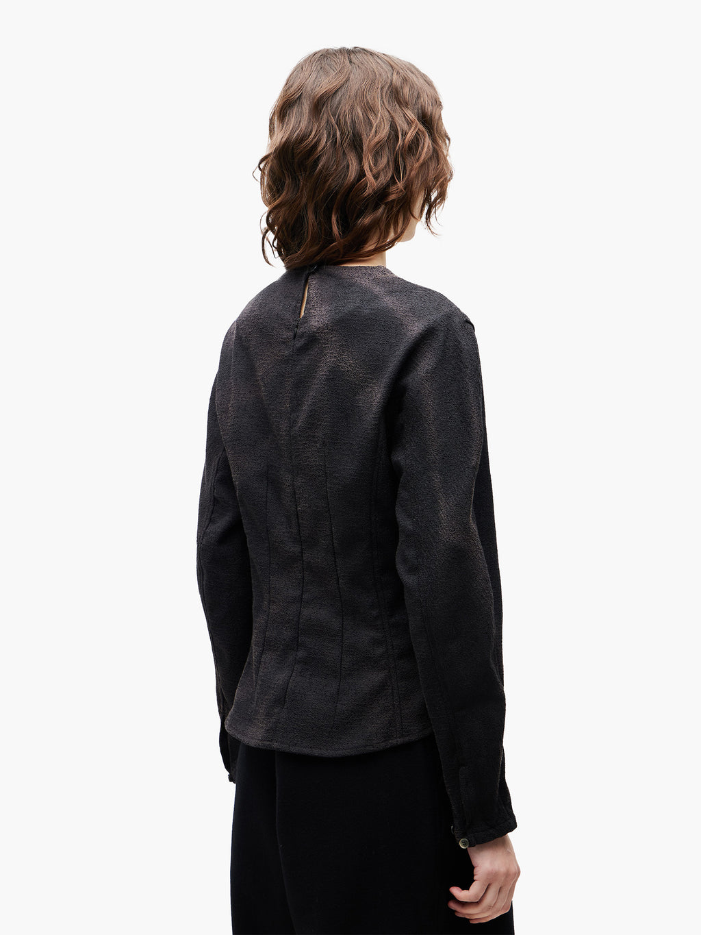 Jiyong Kim - Sun-Bleached Darted Blouse (Black) product image 3 | TRAB K-Fashion Australia