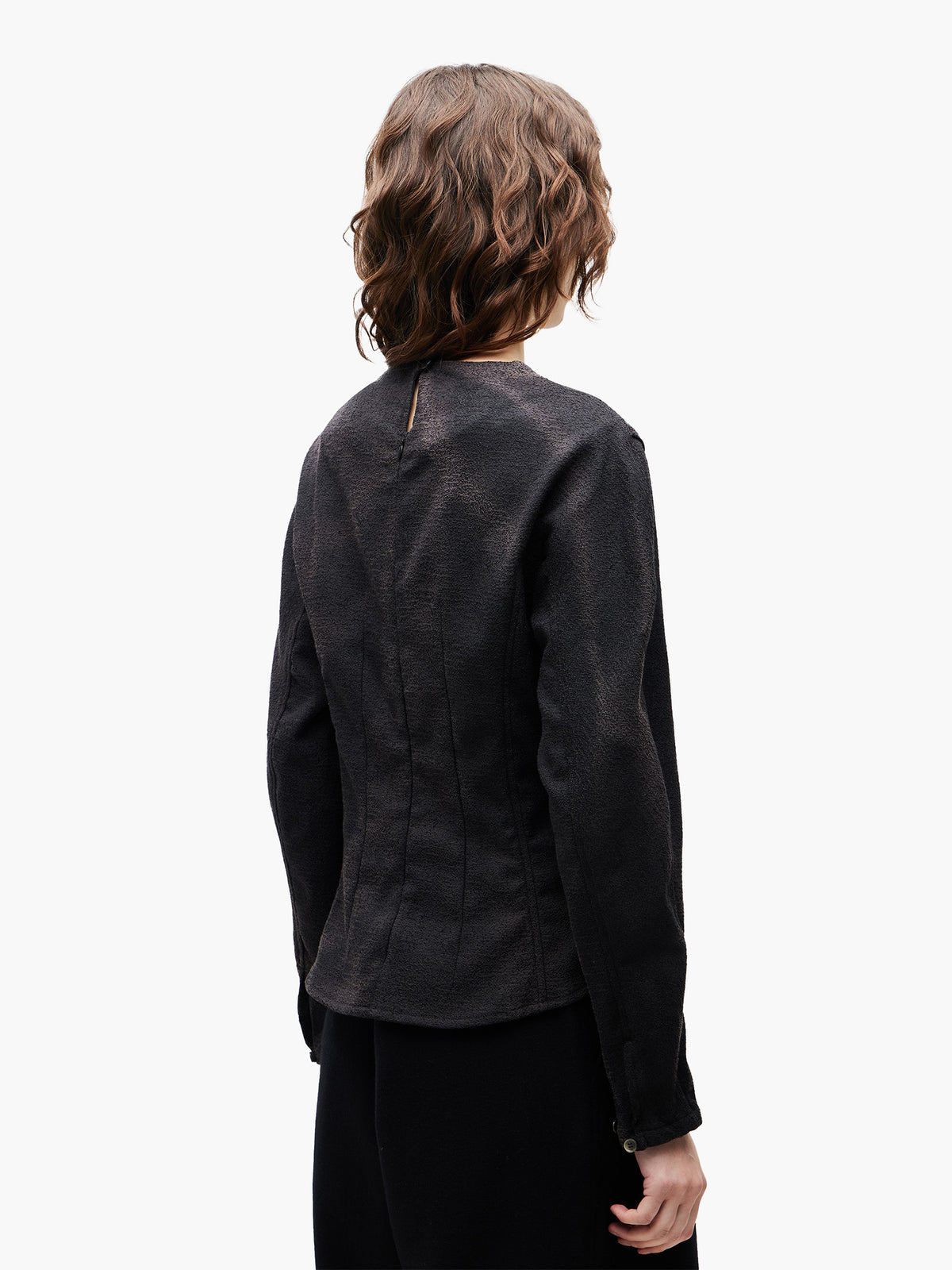 Jiyong Kim - Sun-Bleached Darted Blouse (Black) product image 3 | TRAB K-Fashion Australia